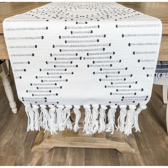White Other - Crochet Table Runner Holiday